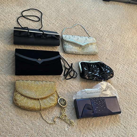 Handbags - 6 purses/clutches - some of them are NWT